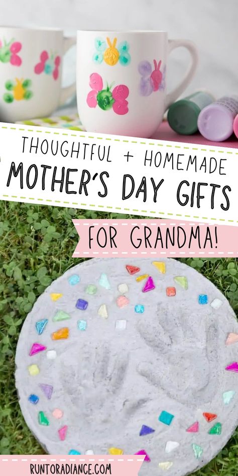 Mother's Day Gifts For Grandma: DIY Framed Footprints (+ More Ideas) Gifts For Grandma From Grandkids Diy, Nana Gifts From Kids, Grandma Homemade Gifts, Home Made Gifts For Grandma, Diy Gift For Grandma From Grandkids, Diy Nana Gifts, Toddler Crafts For Grandma, Diy Grandma Birthday Gifts, Diy Gifts For Mom From Daughter