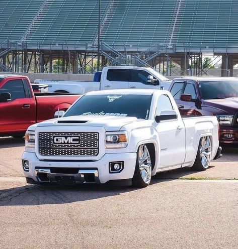 Gmc Trucks Lowered, Trucks Lowered, Gmc Trucks Sierra, Lowrider Trucks, Monster Car, Dropped Trucks, Lowered Trucks, Custom Pickup Trucks, Elegant Christmas Trees