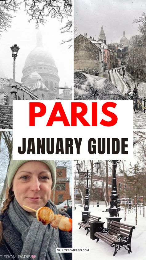 Planning a trip to Paris in January? From outfit ideas to things to do, our guide covers it all! Learn about the perfect Paris weather January wardrobe and stylish looks for visiting Disneyland Paris in January outfits. Whether you're strolling the streets or enjoying aesthetic Paris vibes, this is your go-to resource for your January visit. Dive into all the details now! What To Do In Paris In Winter, What To Wear In Paris In January, Where To Go In Paris, Paris In January Outfits, January Wardrobe, Paris Weather, January Pictures, Paris Must See, Paris In Winter