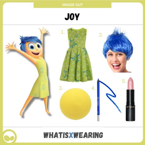 Are you a bundle of joy? Then dress like Joy from Inside Out with our easy homemade costume guide! Joy Inside Out Costume Diy, Joy Inside Out Costume, Easy Homemade Costumes, Joy From Inside Out, Joy Costume, Inside Out Joy, Inside Out Costume, Light Pink Lipstick, Joy Inside Out