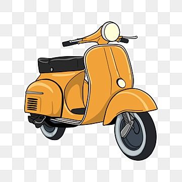 Vintage Vespa Illustration, Vespa Vector Design, Motor Png, Vespa Vector, Italian Bike, Scooter Illustration, Vector Motor, Motor Vespa, Scooter Drawing