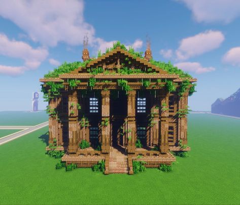 Minecraft Open House Ideas, Netherrack Builds, Minecraft Open House, Natural Minecraft Builds, Better Minecraft Builds, Minecraft 1.20 Build Ideas, Bdoubleo100 Builds Minecraft, Huge Minecraft Builds, Minecraft Warped Wood Builds