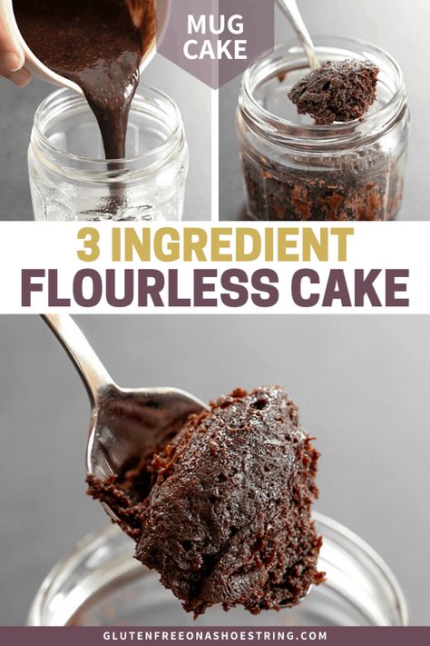 Flourless Mug Cake, Easy Flourless Chocolate Cake, Western Desserts, Wyoming Trip, Flourless Desserts, Healthy Chocolate Desserts, Mug Cake Healthy, Biscoff Recipes, Gluten Free Cake Recipe