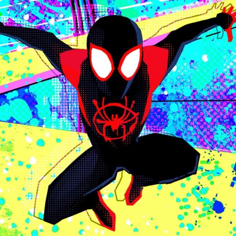 Miles Morales Across The Spiderverse Icons, Glitch Spiderman, Miles Into The Spiderverse, Concept Painting, Miles Morales Icon, Spiderman Miles Morales, Image Spiderman, Miles Spiderman, Black Spiderman