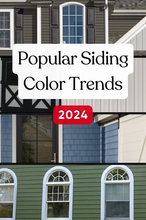 Wonderful siding colors like these, offered by CertainTeed, SBC Cedar, and James Hardie are trending among siding colors for homeowners in 2024. Check out our blog to learn more: https://carefreehomescompany.com/popular-siding-color-trends-for-2024/   #newbedford #fallriver #capecod #newbedfordhome #fallriverhome #capecodhome #southcoastma #southcoastmahome #siding2024 #popularcolors #sidingtrends Siding And Trim Color Combinations, Siding And Shake Color Combinations, Exterior Siding Paint Colors, Siding Ideas Exterior Farmhouse, Outdoor Siding Colors Home Exteriors, Best Lake House Exterior Colors, Homes With Hardie Board Siding, Roof Siding Color Combinations, Different Siding Ideas Exterior