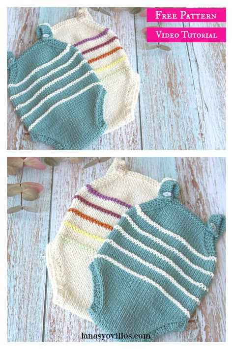 Free Newborn Knitting Patterns, Baby Romper Pattern Free, Baby Knitting Patterns Free Newborn, Cotton Yarn Patterns, Onesie Pattern, Easy Baby Knitting Patterns, Baby Jackets Pattern, Baby Romper Pattern, Baby Cardigan Knitting Pattern Free