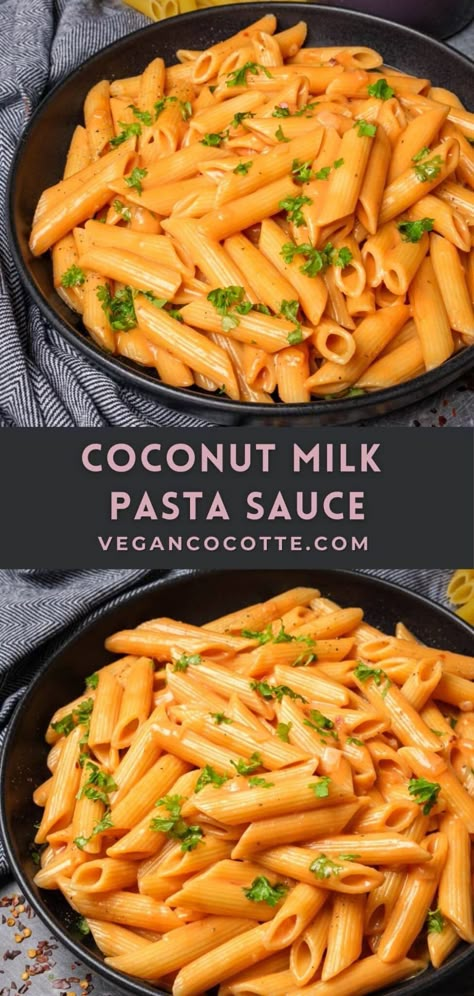 Dinner With Coconut Milk, Dinners With Coconut Milk, Paleo Chicken Pasta, Dinner Foods Healthy, Keto Coconut Milk Recipes Dinner, Cashew Milk Pasta Sauce, Pasta Using Coconut Milk, Paleo Creamy Pasta Sauce, Gf Dairy Free Pasta Recipes