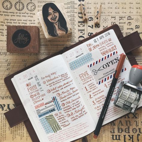 Abbey Sy Journal, Abbey Sy, Traveler Journal, Travel Journal Pages, Traveler Notebook, Types Of Journals, Hobonichi Cousin, Bullet Planner, Handwritten Letters