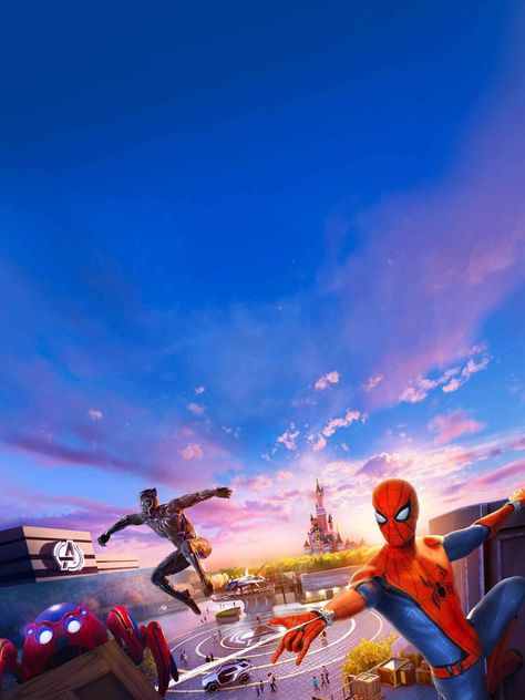 Marvel Campus Disneyland, Disneyland Paris Marvel, Avengers Campus Disneyland, Marvel Disneyland, Disneyland Marvel, Disneyland Paris Attractions, Avengers Campus, Paris Illustration, Walt Disney Studios