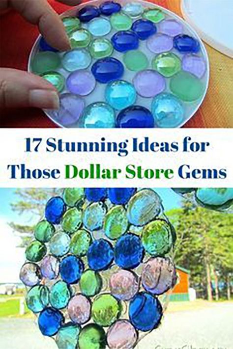 16 Stunning Ideas for Your Dollar Store Gems Gem Crafts, Diy Decor Ideas, Diy Upcycle, Tree Crafts, Décor Diy, Easy Crafts For Kids, Dollar Tree Crafts, Dollar Store Crafts, Landscape Ideas