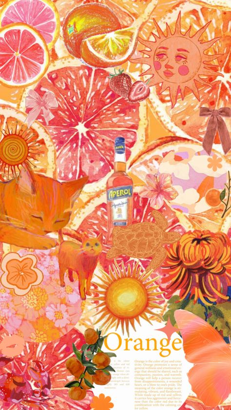 Summer Orange Aesthetic, Orange Summer Wallpaper, Orange Collage Wallpaper, Groove Aesthetic, Aesthetic Backgrounds Orange, Cute Orange Wallpaper, Wallpaper Inspo Aesthetic, Orange Summer Aesthetic, Orange Pink Aesthetic