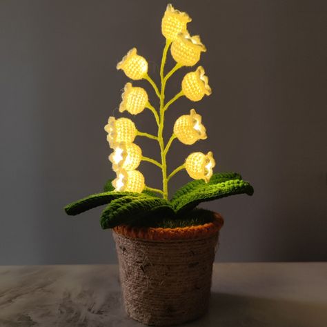 Lily of Valley Lamp Crochet Flowers Handmade Night Ligth - Etsy Canada Lily Of The Valley Lamp, Lamp Crochet, Sister Room Decor, Lily Of The Valley Bouquet, Crochet Lily, Lily Of Valley, Funny Gifts For Women, Lily Of The Valley Flowers, Valley Flowers