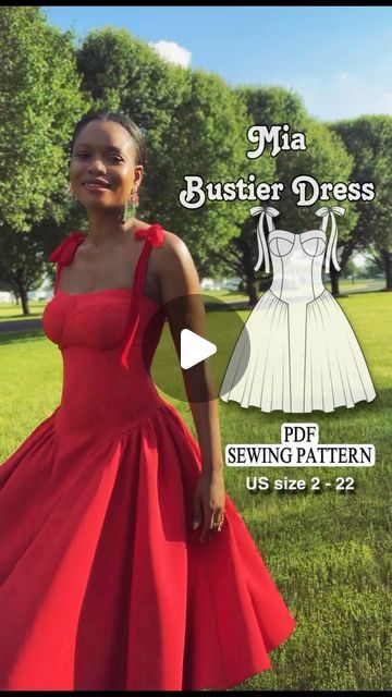 Mercy Adams on Instagram: "The #MiaBustierDress is Now Available 💃🏽💃🏽!! So excited and can’t wait to see your remakes! Link in Bio! . . . #sewing #sewingpattern #MiaBustierdress #diyfashion #sew #sewing #isew #sewistsofinstagram #fashion #diy #diyproject #draping #twistfrontdress #sewingtutorial #corsets #sewingtips #patternmaking #youtuber #memade #fabric #sewingtips #bustier #patternmaking #howtosew #bts #sewinglove #sewingreels #fashiondesigner #design #sewsewsew #fashionstyle" Diy Bustier Top, Diy Bustier, Twist Front Dress, Bustier Dress, Fashion Diy, Sewing Lessons, Bustier Top, Pdf Sewing Patterns, Sewing Hacks