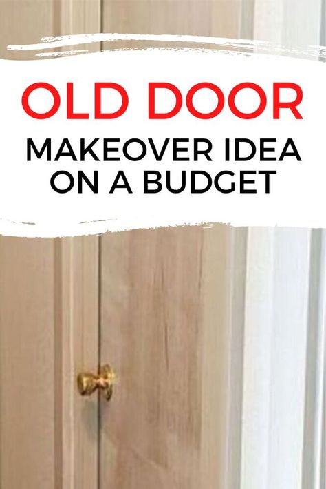 Door Refurbish Ideas, Door Redo Interior, Stencil Door Ideas, Refurbished Door Ideas, Stenciled Doors Interior, Hollow Core Door Repurpose, Painting Doors Interior Creative Diy, Diy Interior Door Makeover, Old Interior Doors