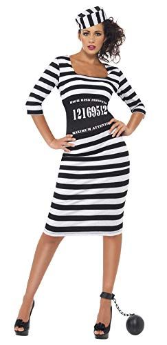 Smiffys Classy Convict Costume, Black/White, Medium Best Halloween Costumes & Dresses USA Prisoner Fancy Dress, Robber Fancy Dress, Convict Costume, Prisoner Costume, Fancy Dress Outfits, Prison Break, Dress Up Costumes, Roaring Twenties, Waist Cincher