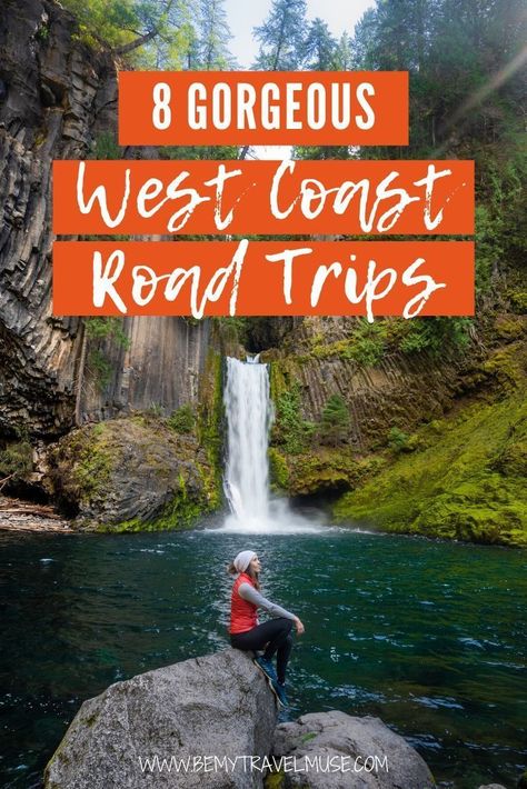 8 gorgeous west coast road trips in the USA to help you explore unique culture, nature, and offbeat adventures. This list includes California, Pacific Coast Highway, Northern California Inland Detour, Oregon, Oregon Coast, Inland Oregon, Washington, Olympic Peninsula, and one bonus stop! Pch Roadtrip, Pacific Coast Road Trip, Unique Culture, Famous Food, Rv Road Trip, Road Trip Routes, Surfing Pictures, Camping Places, West Coast Road Trip