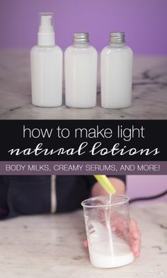 How to Make Lotion - Humblebee & Me Homemade Hand Lotion Recipes, Non Greasy Lotion Recipe, Homemade Body Lotion For Dry Skin, How To Make Lotion, Hand Lotion Recipe, Diy Lotion Recipe, Body Lotion Recipes, Make Lotion, Homemade Lotion Recipe