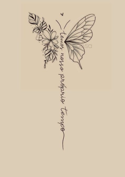 Simplistic Womens Tattoos, Pretty Hand Tattoos, Butterfly And Flowers, Mommy Tattoos, Small Pretty Tattoos, Writing Tattoos, Tasteful Tattoos, Petite Tattoos, Spine Tattoos For Women