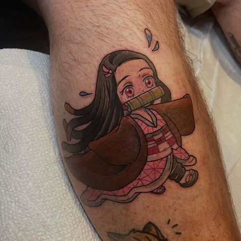 Tanjiro and Nezuko tattoos by Mike Wolfinger.

#12ozstudios #team12oz #tattoo #tattoos #tattooed #tattooing #tattooism #tattooart #tattooartist #tattooer #tattooist #art #artstudio #tattooshop #tattoostudio #ink #inked #demonslayer #manga #animeart #anime #tanjiro #nezuko Small Nezuko Tattoo, Demon Slayer Nezuko Tattoo Design, Nezuko Tattoo Ideas, Demon Slayer Tattoo Ideas Nezuko, Nezuko And Zenitsu Tattoo, Demon Slayer Nezuko Tattoo, Nezuko Tattoo Design, Demonslayer Tattoo, Anime Tattoos Nezuko