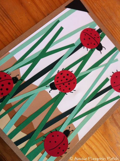 tapa Classe D'art, Insect Crafts, Ladybug Crafts, Bug Crafts, Kindergarten Art, Spring Art, Punch Art, Childrens Crafts, Preschool Art