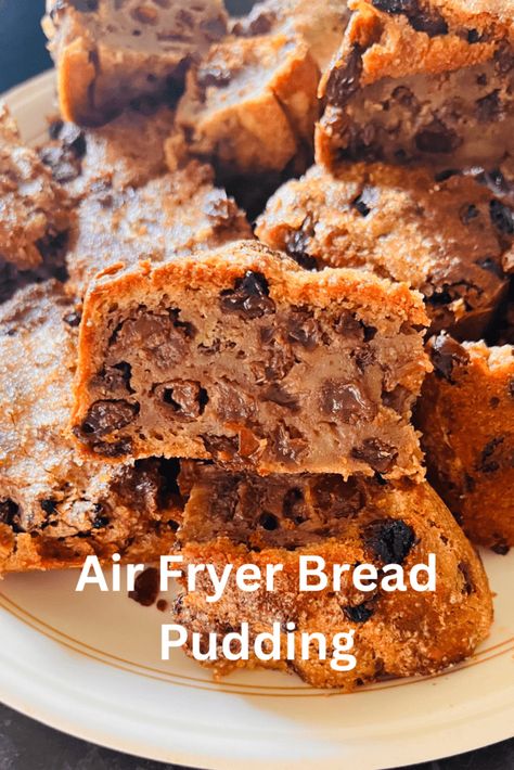 Air Fryer Bread Pudding - StressedMum Bread Pudding Air Fryer, Air Fryer Bread Pudding Recipe, Air Fryer Bread Pudding, Airfryer Bread Pudding, Reheat Bread In Air Fryer, Air Fryer Custard Toast, Airfryer Yorkshire Pudding, Liver And Bacon, Easy Weekday Meals