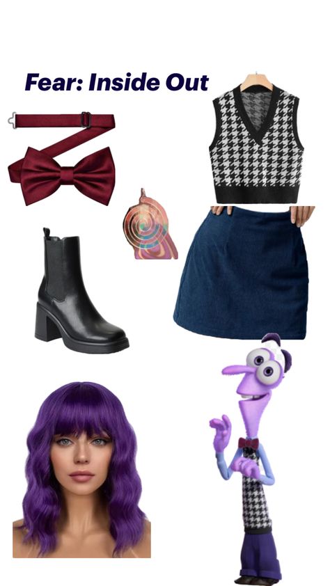 Inside Out Fear, Fear Inside Out Costume, Inside Out Costume, Fear Inside Out, Halloween Costumes, Inside Out, Halloween, Clothes