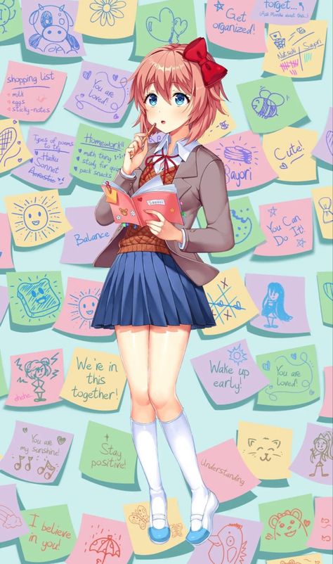 doki-doki literature club Sayori Ddlc, Doki Doki Literature Club, Funny Cartoon Gifs, Psychological Horror, Doki Doki, Game Character Design, Literature Club, Gorgeous Art, Indie Games