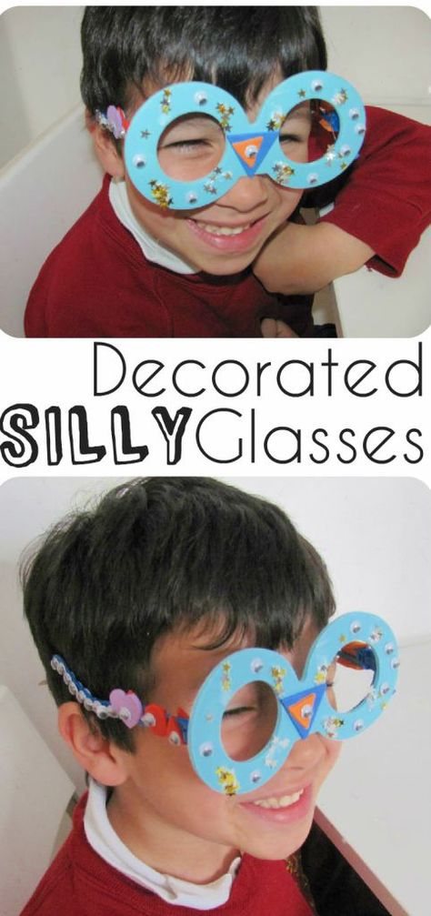 Simple and easy 10 minute craft for preschoolers - silly decorated glasses! Doctor Craft, Projects For Toddlers, Decorated Glasses, Storytime Crafts, Toddler Playroom, Rainy Day Fun, Preschool Arts And Crafts, Ideas Craft, Start A Fire