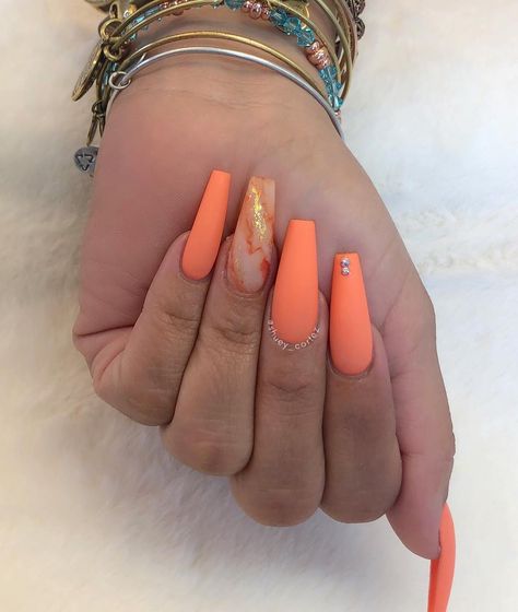 #BSGTangy 🍊🍊 @bioseaweedgel #bioseaweedgel #ilovebioseaweedgel #bsgorange #bsgsquad #orangenails #mattenails #marblenails #marblenailart… Nails 8th Grade, Orange Marble Nails, Promotion Nails, Orange Acrylics, Classy Coffin Nails, Orange Marble, Girly Tingz, Nail Goals, Nails Design Ideas