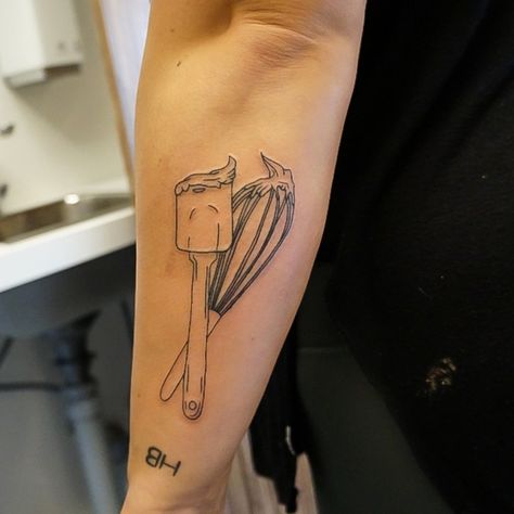 Spatula Tattoo, Baking Tattoo, Ancient Tattoo, Geometric Tattoo, Tattoo Designs, Baking, Tattoos, Design