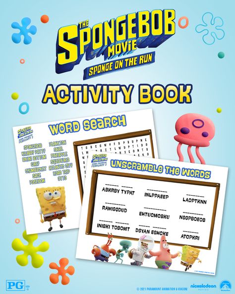 Spongebob Activity Sheets, Spongebob Activities, Spongebob Printables, Spongebob Games, Spongebob Movie, The Spongebob, Spongebob Square, Kid A, Nick Jr