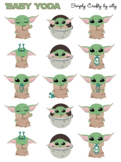 Yoda Artwork, Baby Yoda Sticker, Yoda Clipart, Decoracion Star Wars, Yoda Party, Yoda Drawing, Yoda Sticker, Yoda Images, Star Wars Baby Shower