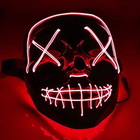 Mascara Led, Neon Mask, Neon Skull, Mask Light, Mascaras Halloween, Light Mask, Led Mask, Skull Mask, Costume Mask