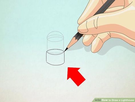 How to Draw a Lighthouse: 7 Steps (with Pictures) - wikiHow Draw A Lighthouse, Nautical Drawing, Drawing Techniques Pencil, Lighthouse Clipart, Lighthouse Drawing, Paint Videos, Learn Watercolor Painting, Painted Pictures, Lighthouse Art