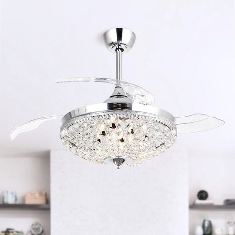 Fandelier Ceiling Fan, Fan Chandelier, Crystal Ceiling Fan, 3 Blade Ceiling Fan, Ceiling Fan Light Kit, Geometric Chandelier, Cool Floor Lamps, Traditional Chandelier, Led Ceiling Fan