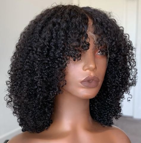 Short Bob Curly, Curly Wigs With Bangs, Curly Crochet Hair Styles, Black Hair Extensions, Hd Lace Frontal, Short Human Hair Wigs, Natural Human Hair, Short Curly Wigs, Curly Human Hair Wig