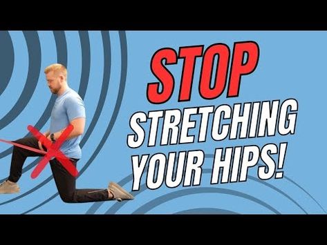 (3) STOP Stretching your TIGHT Hip Flexors - Do this instead! - YouTube Hip Flexor Stretch For Pain, Tight Hips Stretches, Hip Flexor Pain, Hip Exercises, Tight Hip Flexors, Hip Flexor Stretch, Hip Stretches, Hip Flexors, Tight Hips