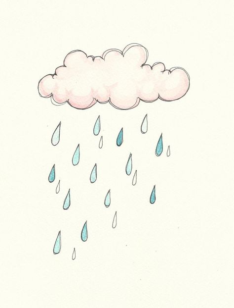 Cloud Raining Drawing, Cute Rain Drawing, Rain Cloud Doodle, Raining Cloud Tattoo, Rainy Cloud Drawing, Rainy Cloud Tattoo, Raining Tattoo, Rain Cloud Drawing, Raincloud Tattoo