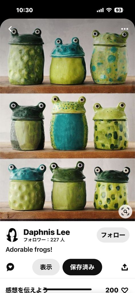 Ceramic Ideas Pottery, Clay Pinch Pots, Pottery Pinch Pot, Clay Box, Slab Ceramics, Kids Clay, Ceramic Frogs, Pottery Animals, Kids Pottery