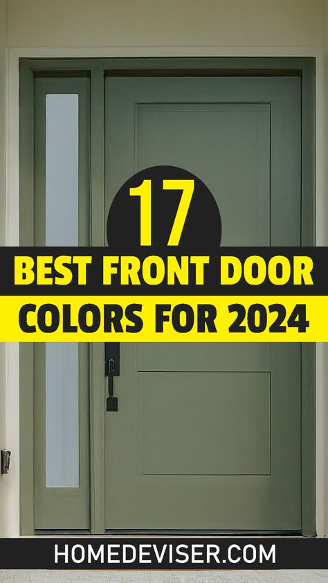 17 Best Front Door Colors for 2024! Make a statement with your front door in 2024! Explore these 17 beautiful front door paint colors to find the perfect hue that reflects your style and creates a warm welcome for your guests. Exterior Door Paint Colors, Best Front Door Paint Colors, Best Front Door Paint, House Doors Colors, Exterior Front Door Colors, Entry Door Colors, Exterior Door Styles, Painted Exterior Doors, Best Exterior House Paint