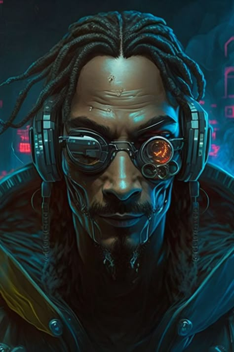 Cyberpunk Character Art, Funny Rap, Sci Fi Character Art, Sci Fi Rpg, Cyberpunk Rpg, Cr7 Messi, Cyborgs Art, Snoop Dog, Cyberpunk City