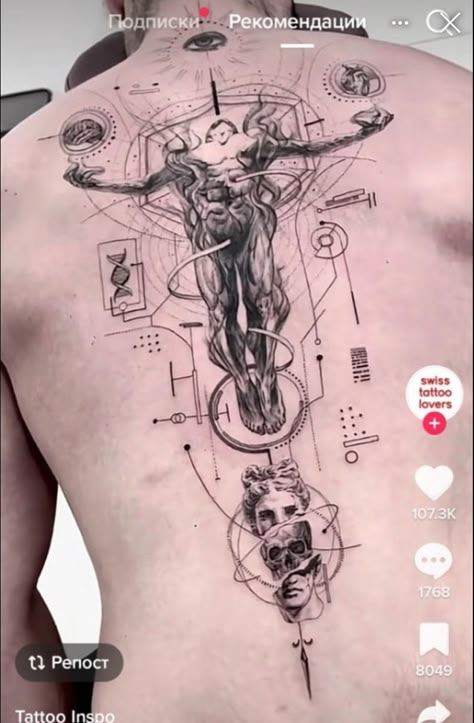 Anatomical Tattoos, Fear Tattoo, Unique Tattoos For Men, Simple Tattoos For Guys, Tattoo Inspiration Men, Geometric Tattoo Design, Back Tattoos For Guys, Greek Tattoos, Small Tattoos For Guys