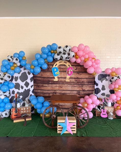 Rodeo Theme Gender Reveal, Western Theme Gender Reveal Ideas, Gender Reveal Cowboy Or Cowgirl, Cow Theme Gender Reveal, Cowboy Gender Reveal Ideas, Cow Themed Gender Reveal, Country Gender Reveal Ideas, Western Gender Reveal Ideas, Cowboy Or Cowgirl Gender Reveal