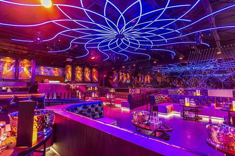 Miami Nightclub, Princess Of China, Miami Nightlife, Dance Clubs, Party Vibe, Miami Night, Club Lighting, Nightclub Design, Bar Interior Design