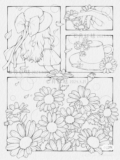 Wild Flowers Drawing, Color Pencil Drawings, Lilo Pelekai, Popular Cartoon Characters, Flowers Coloring Pages, Spring Drawing, Manga Coloring Book, Whimsical Art Journal, Flowers Coloring