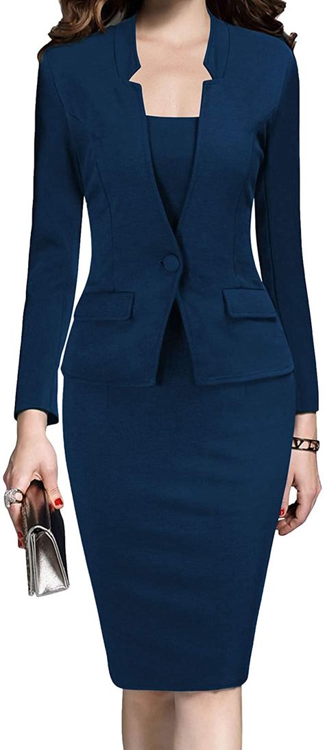 MUSHARE Women's Formal Office Business Work suit Looks Kate Middleton, Skirt Bodycon, Business Attire Women, Formal Office, Party Suits, Work Suits, Business Work, Work Jacket, Stylish Work Outfits