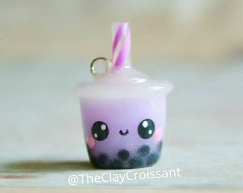 Bubble Tea, Tea, Purple, Pink, Kawaii