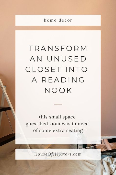 How to Transform A Closet Into A Reading Nook Turning A Closet Into A Reading Nook, How To Turn A Closet Into A Reading Nook, Closet Reading Nook Ideas, Closet Reading Nook For Adults, Bedroom Nook Ideas Master, Diy Closet Reading Nook, Closet Nook Ideas, Closet Turned Into Reading Nook, Closet Bed Nook