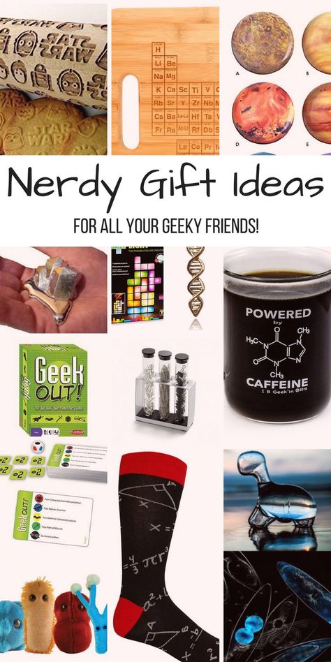 Science, Math, Geek and Star Wars,  Nerd gift ideas Geek Gift Ideas, Gift Ideas For Computer Geeks, Nerdy Boyfriend Birthday Ideas, Birthday Gifts For Nerdy Boyfriend, Nerdy Diy Gifts, Nerd Gifts For Him, Science Gift Ideas, Gifts For Geeks, Science Gifts For Adults