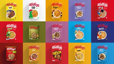 “Contemporary” redesign for Kellogg’s looks to make brand "recognisable” Cereal Branding, Cereal Design, Cereal Cafe, Kelloggs Cereal, New Cereal, Cereal Packaging, Best Cereal, Cereal Brands, Modern Heritage